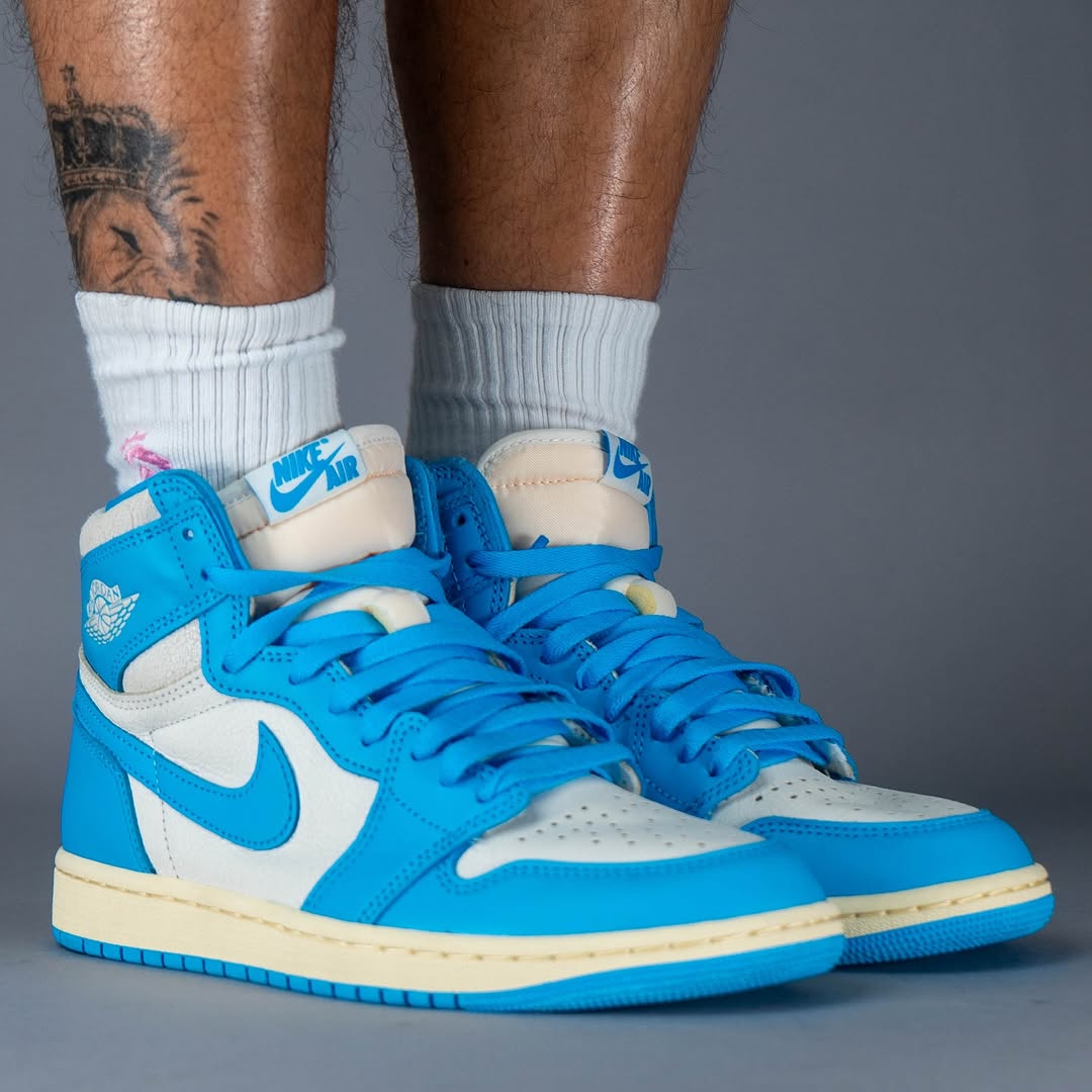 Lanzamiento de las Air Jordan 1 High OG "UNC Reimagined" en mayo de 2025.