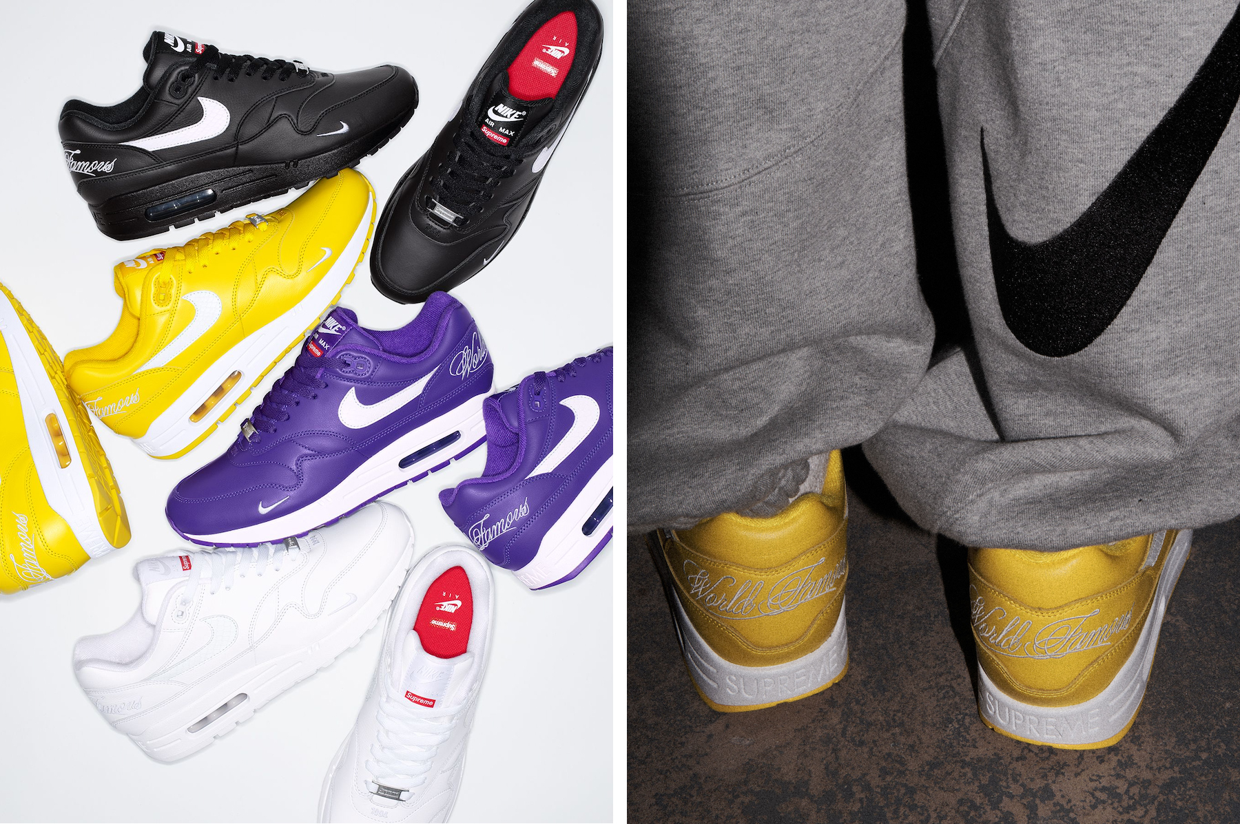 Supreme colabora con Nike por primera vez en las zapatillas Air Max originales.