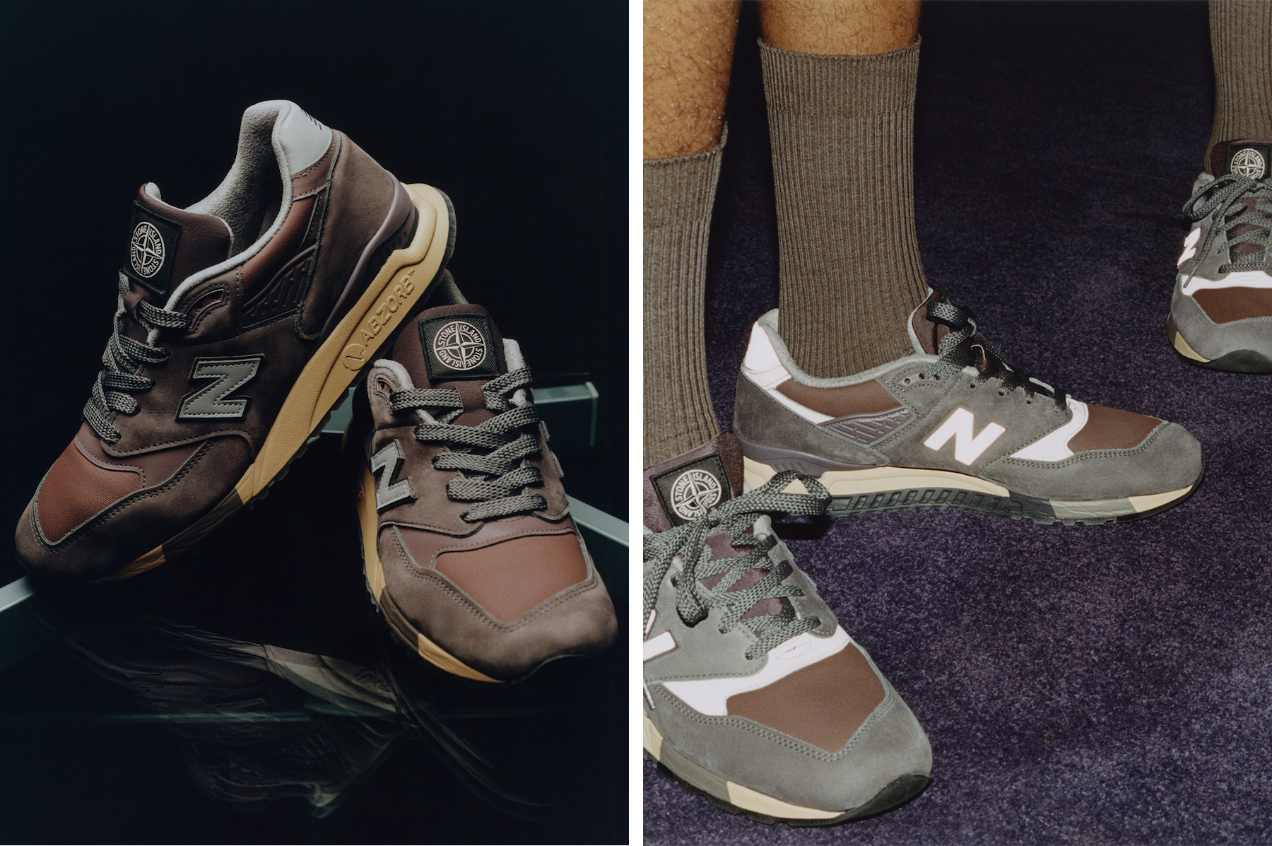 Stone Island se inspira en uno de sus tejidos más antiguos para una de las zapatillas más clásicas de New Balance.