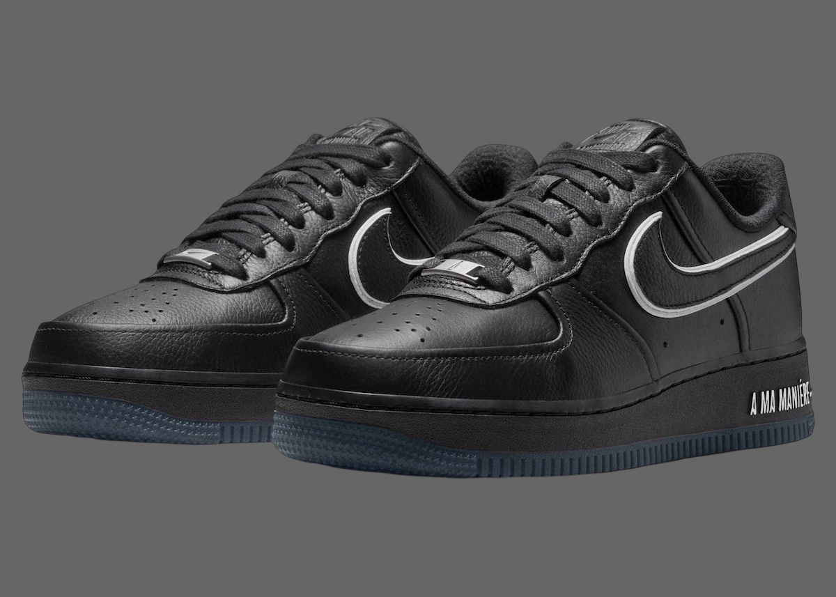 El lanzamiento de las A Ma Maniére x Nike Air Force 1 “Black” es en marzo de 2025.