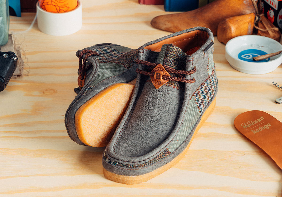 Bodega rinde homenaje a Nueva Inglaterra con un Wallabee de Clarks de estilo patchwork.