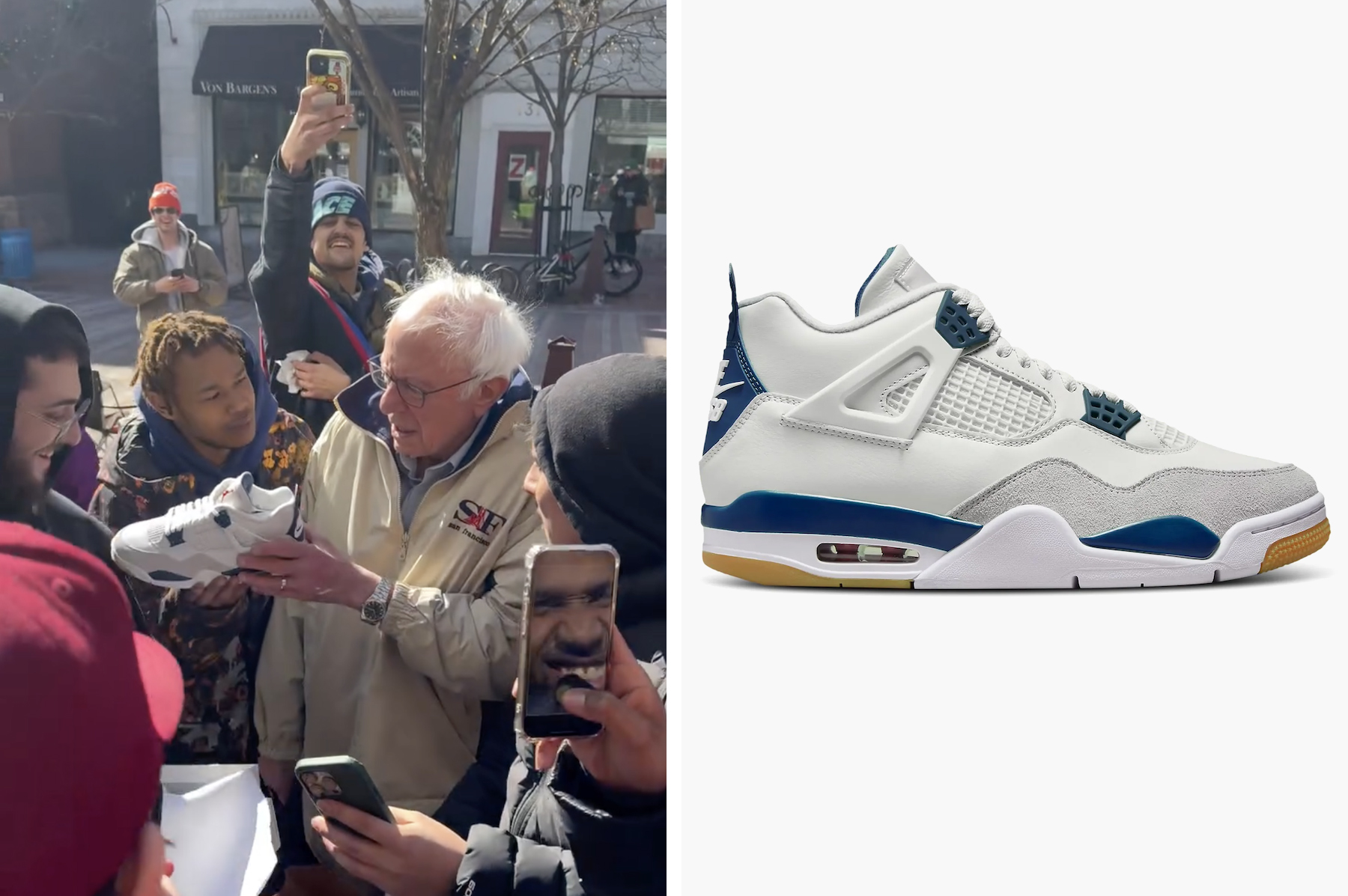 Bernie Sanders se Convirtió en el Tema de Lanzamiento de unas Zapatillas con Mucho Bombo — y Son Demasiado Caras para su Gusto.